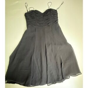 Liz Claiborne Black Dress Ruched Sweetheart Strapless Party‎ Cocktail